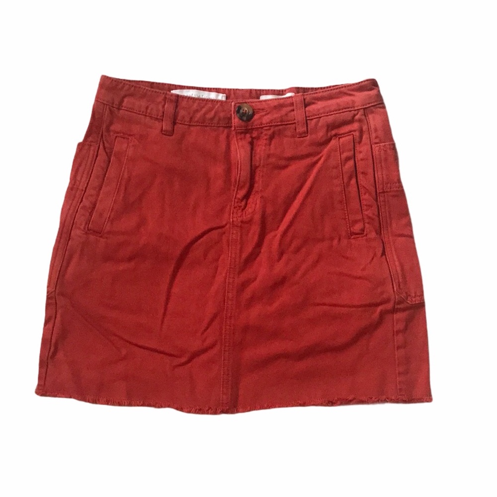Pilcro and the Letterpress Dark Orange Skirt